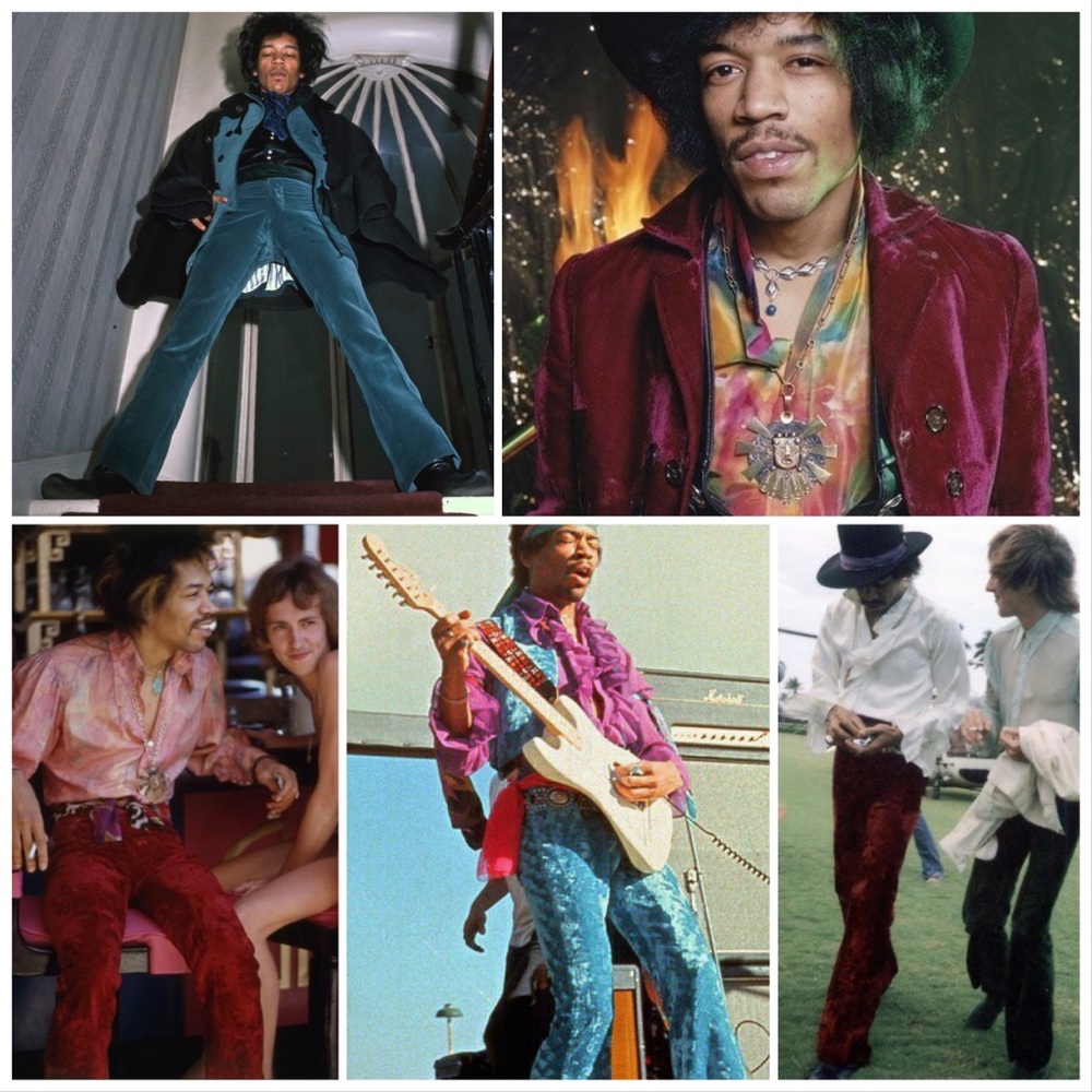 *LAST ONE* Jimi Hendrix Red Velvet Flare Pants - Picture 8 of 8
